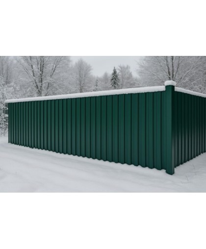 Установка забора зимой Установка забора зимой